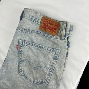 Light colored Levi denim shorts